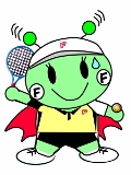 ソフトテニスをする富喜丸くんのイラスト