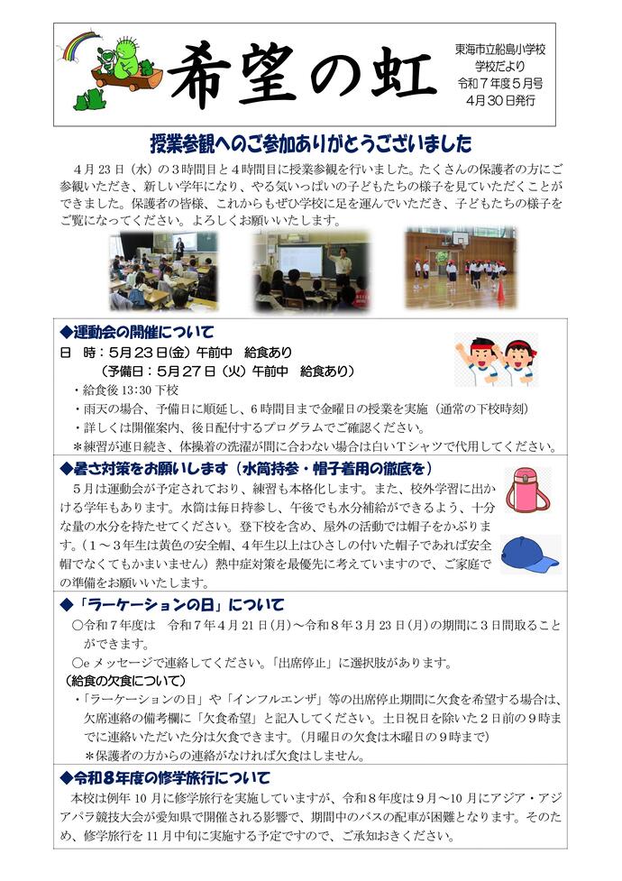 学校だより5月号