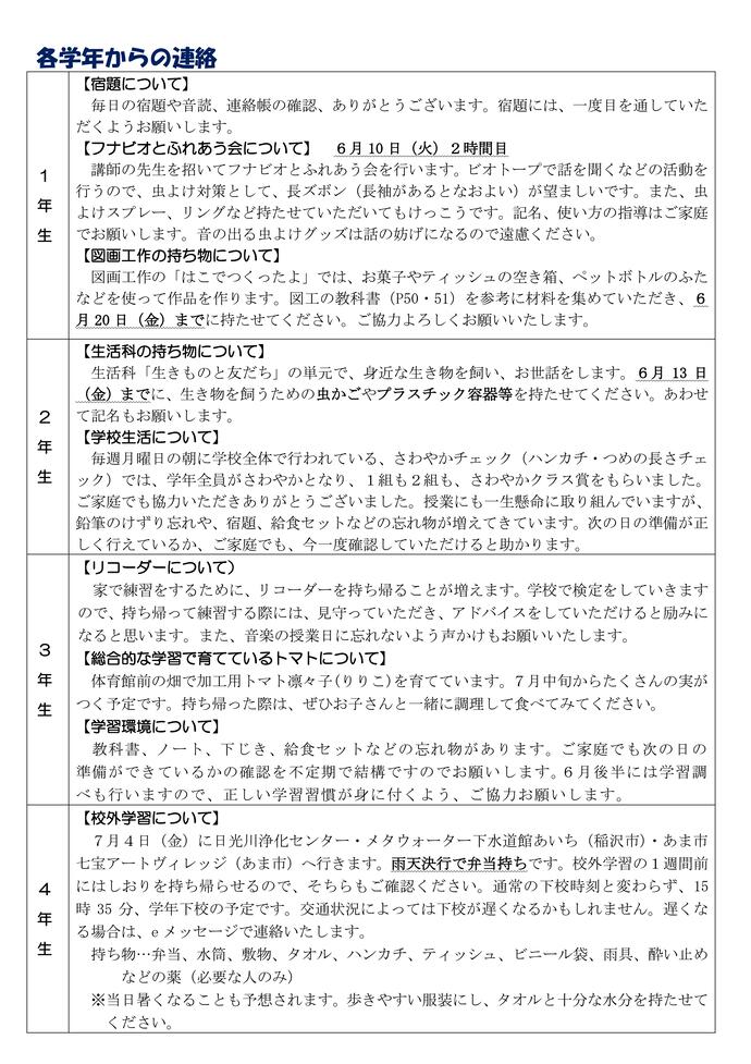 学校だより6月号