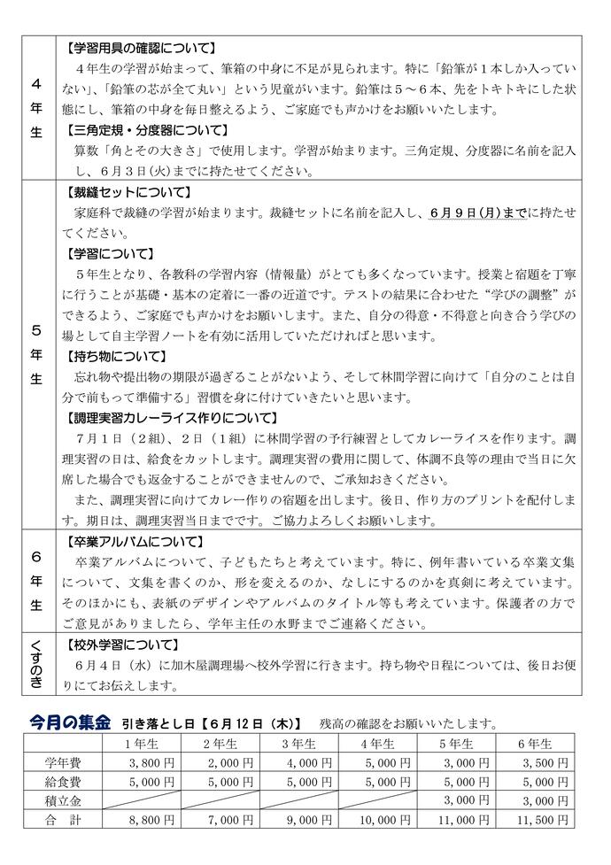 学校だより6月号