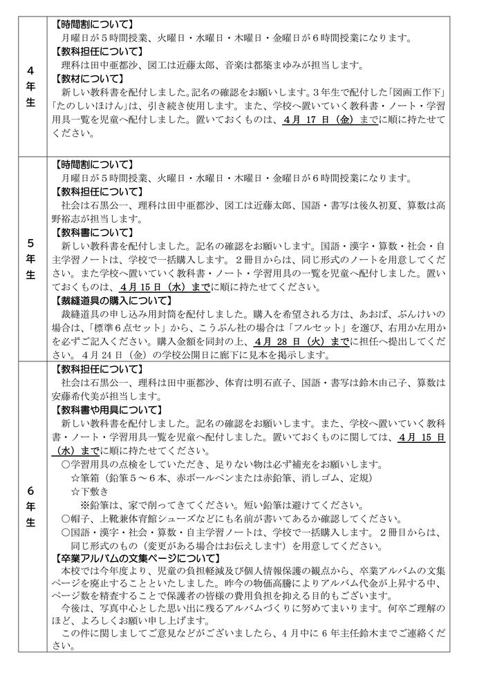 学校だより4月号