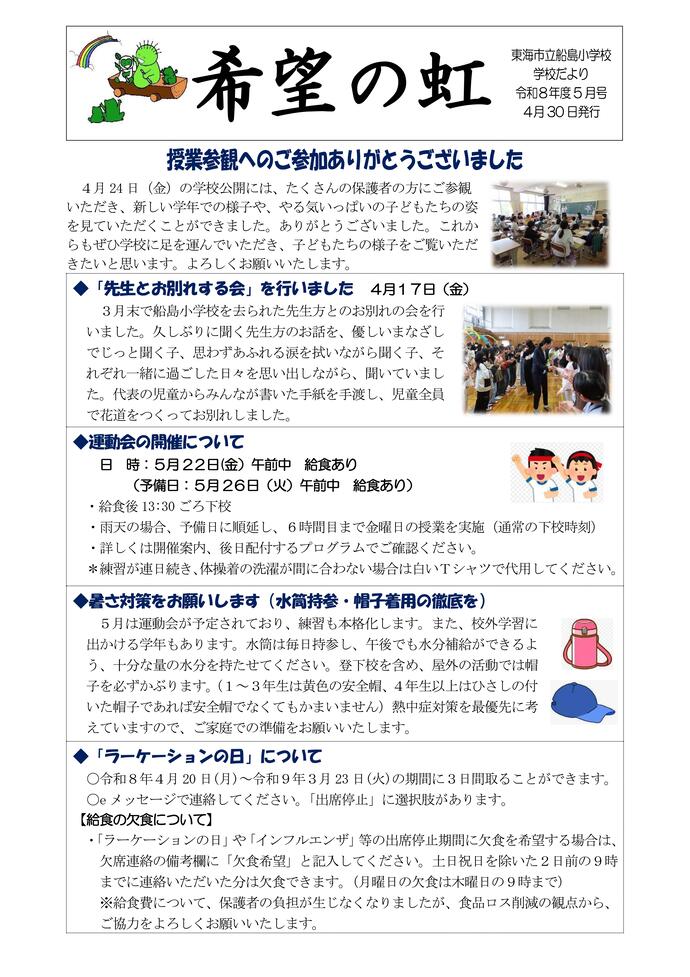学校だより5月号