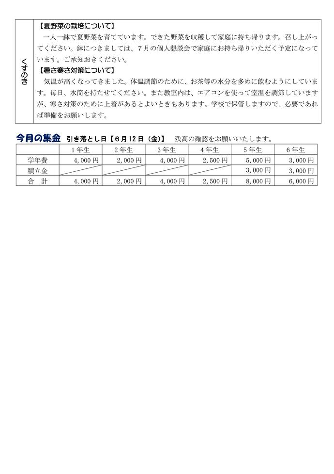 学校だより6月号