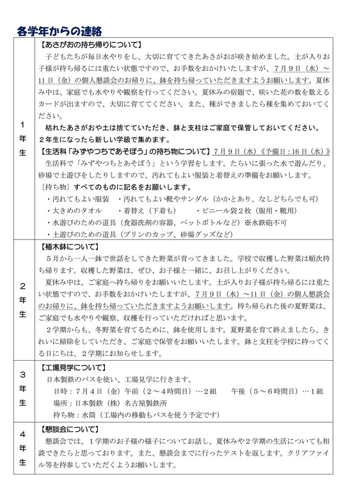 学校だより7月号